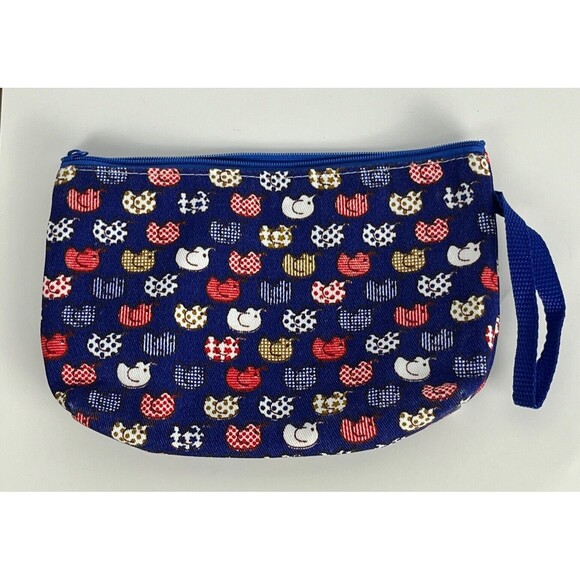 Makeup Case Cosmetic Zip Bag Elephant Toiletry Pouch Travel Organizer Blue New - Picture 3 of 3